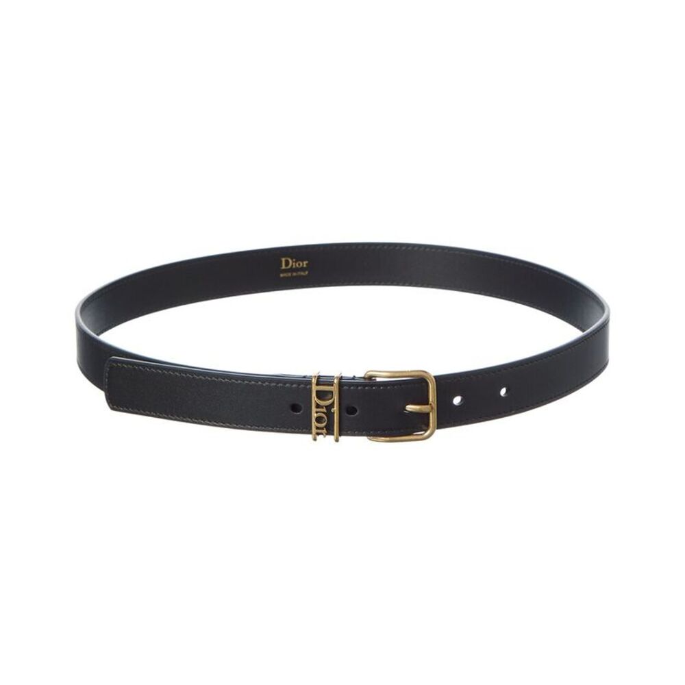 Dior D Dream Leather Belt, Black